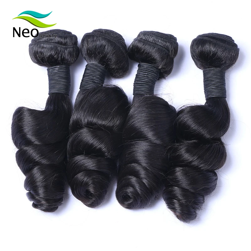 

10A Brazilian Loose Wave Bundles 100% virgin Hair Extensions Natural Black 1/3/4 Bundles Deal Human Hair Weave Bundles Weft