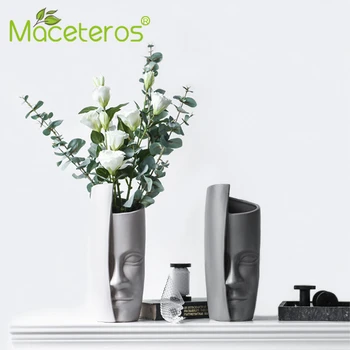 

Nordic Creative Ceramic Vase Decoration Simple Large-caliber Flower Arrangement Vase Living Room Floor Dried Flower Decoration