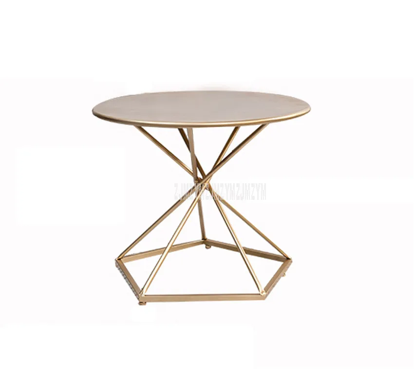 Простой Круглый чайный столик в скандинавском стиле, железный, художественный, для гостиной, балкона, креативный, для досуга, современный, для дивана, журнальный столик, 50 см/60 см диаметр