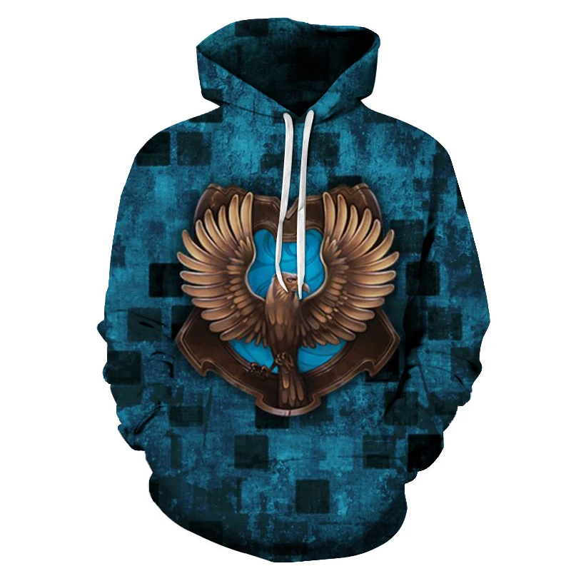 Повседневные толстовки с принтом из фильма Ravenclaw, осенний мужской женский спортивный костюм с длинными рукавами для мужчин, уличная мужская Толстовка - Цвет: AFKH3185(Asian Size)