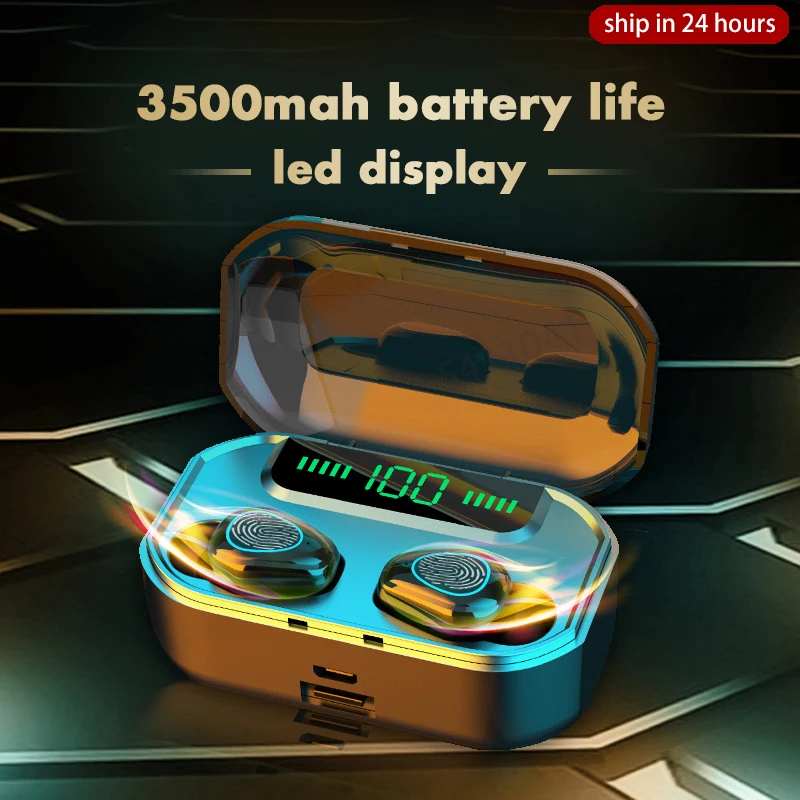 2020 Новые 3500mah Bluetooth наушники беспроводные с микрофоном спортивная
