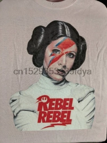 David Bowie принцесса Лея Rebel футболка повстанца белая рубашка | Мужская одежда