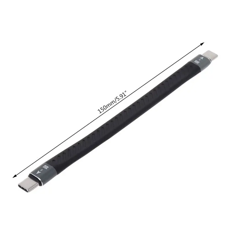 Для Thunderbolt 3 кабель передачи данных 10/40 Гбит/с мягкой USB-C зарядный шнур линия Emark чип