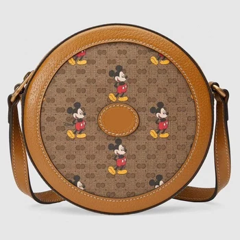 

Ladies Small Round Bags Circular Cartoon Mickey-Mouse Messenger Bag Sac a Main Femme gg Tote Famous Brand Designer Bag 2020 New