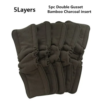 

Ohbabyka Charcoal Bamboo Inserts Washable Cloth Diaper Liner Reusable Liners for Baby Cloth Diapers Super Water Absorbent