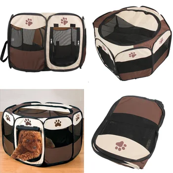 

Claw Print Foldable Pet Cat Dog Fence Indoor Outdoor Game Guard Playpen Camping out Walk the dog tent Waterproof pet tent
