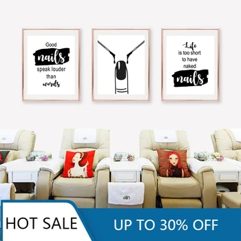 Günstig Nagel Schönheit Salon Wand Decor Nail Salon Wand Kunst Leinwand Malerei Nagellack Zitate Drucke Nagel Tech Poster Ästhetischen Zimmer Deco