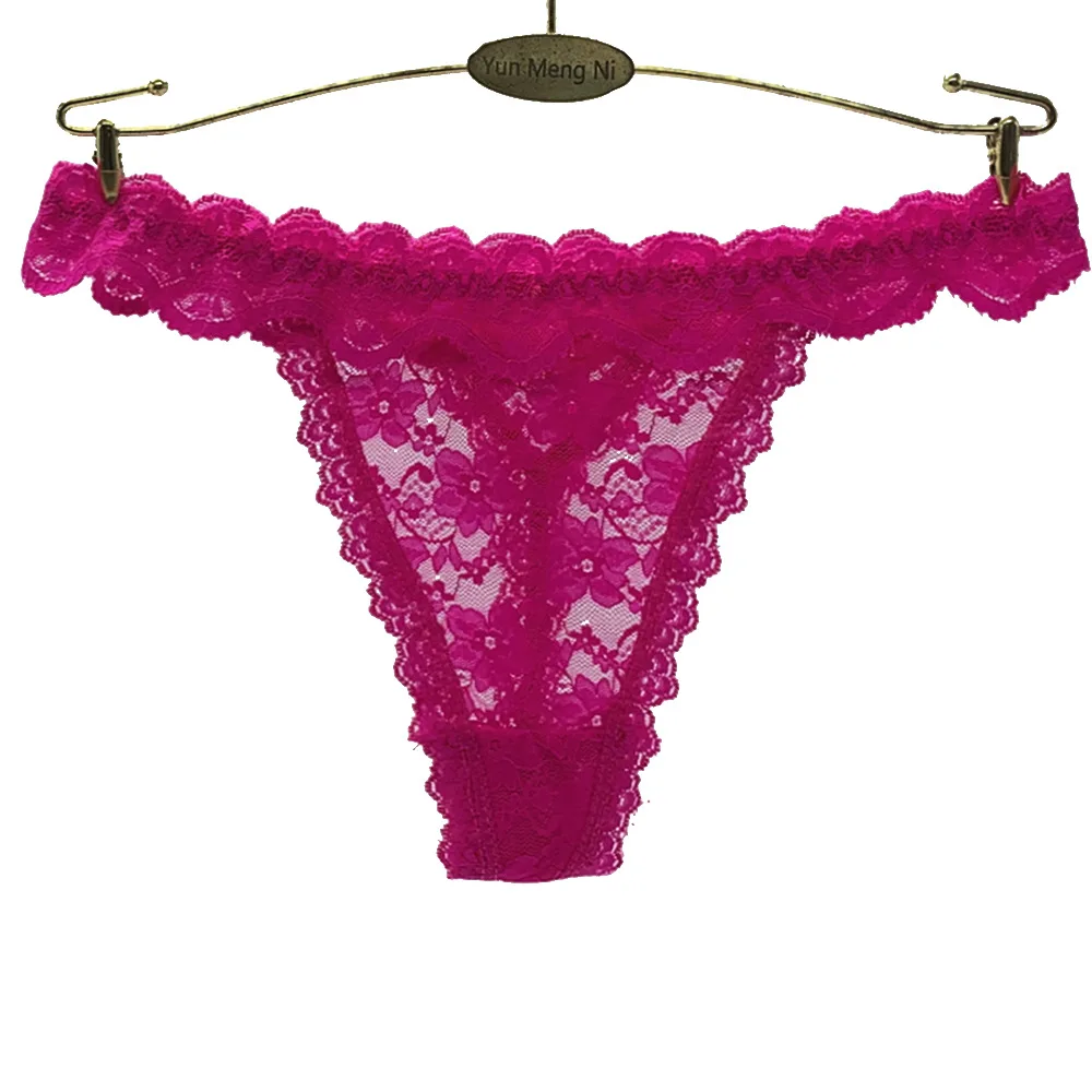 1/2/3/4/5/6pcs Girl Thongs Panties Lace Transparent Panty See Through  Erotica Lingerie Adjustable Underwear G-String T-back