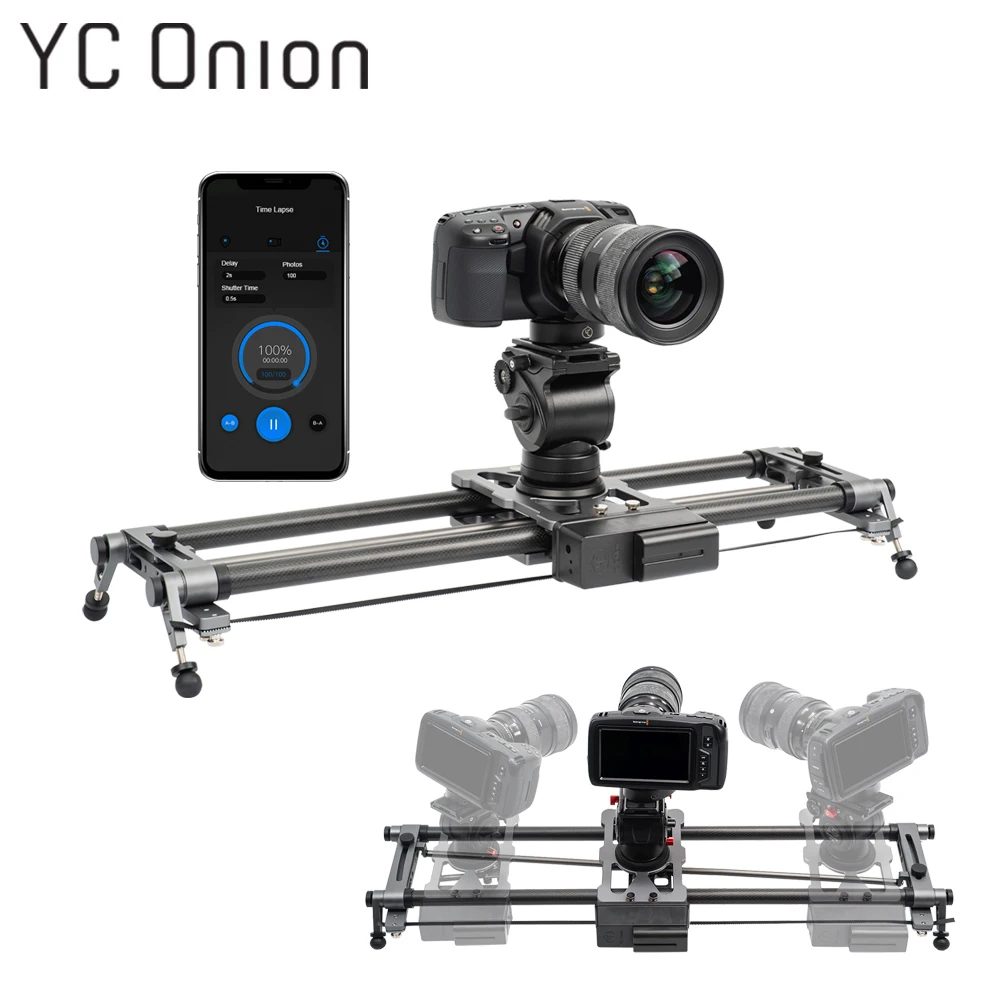 YC UI Track Camera Slider Koolstofvezel Verstelbare Hoek Buis Follow Focus Pan voor Stabilizer DV DSLR Camera Video Schieten