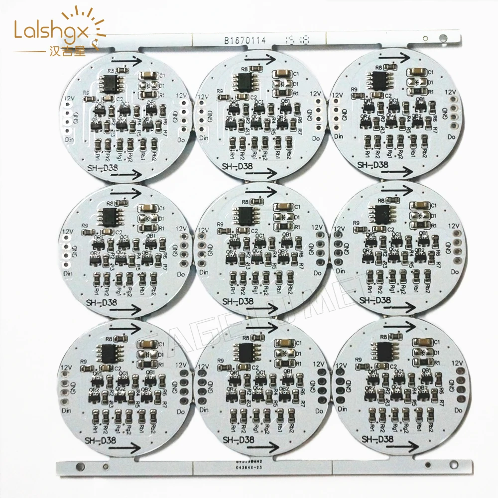 9 шт./лот DC12V WS2811IC PCB 38 мм Диаметр D38 6 светодиодов 5050 SMD Светодиодная плата пикселей точечный узел светильник Модуль адресуемый светодиодный чип