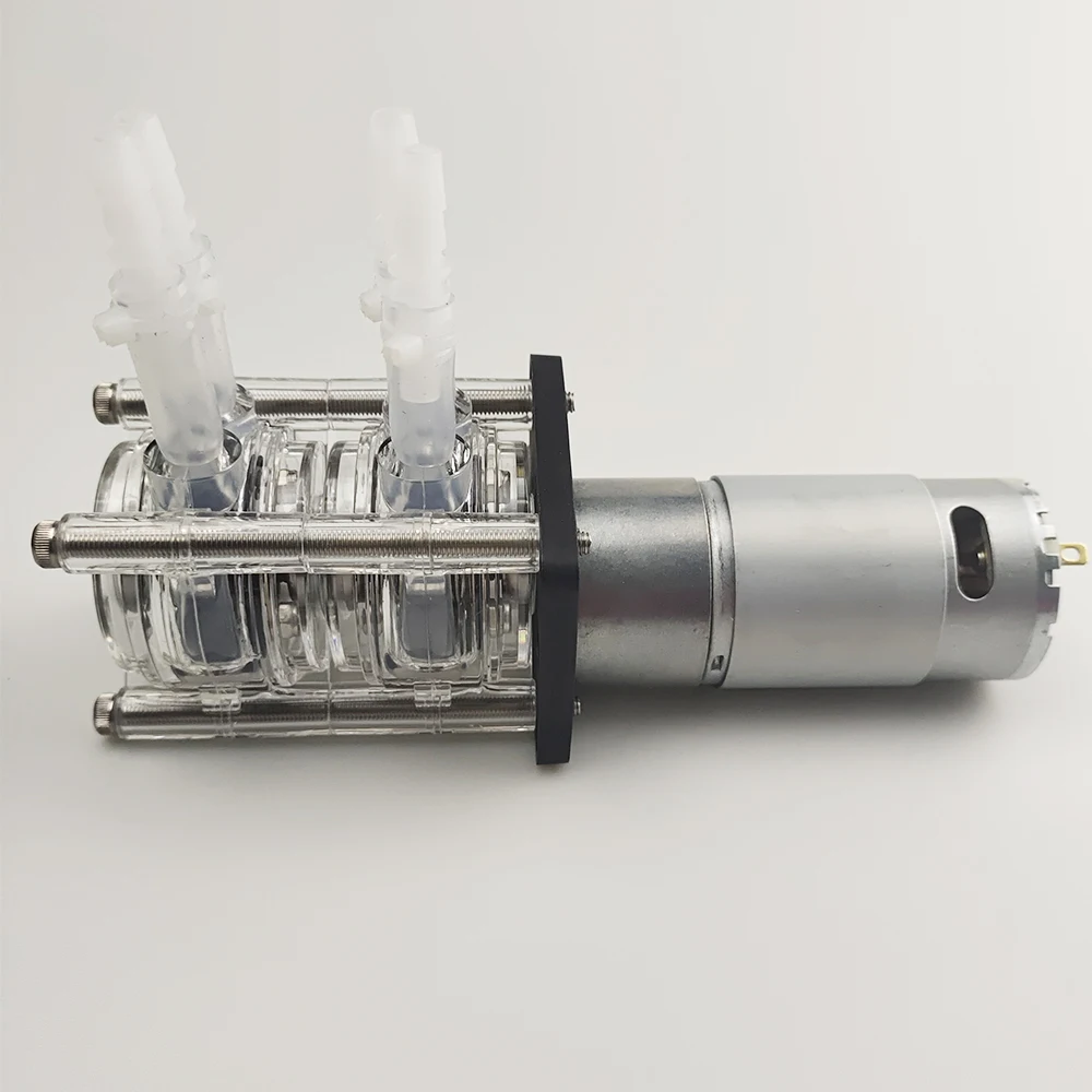 Peristaltic Pump Water Pump Dosing Dual Pump Head 12V 24V DC High Flowrate For Aquarium Lab Analytical