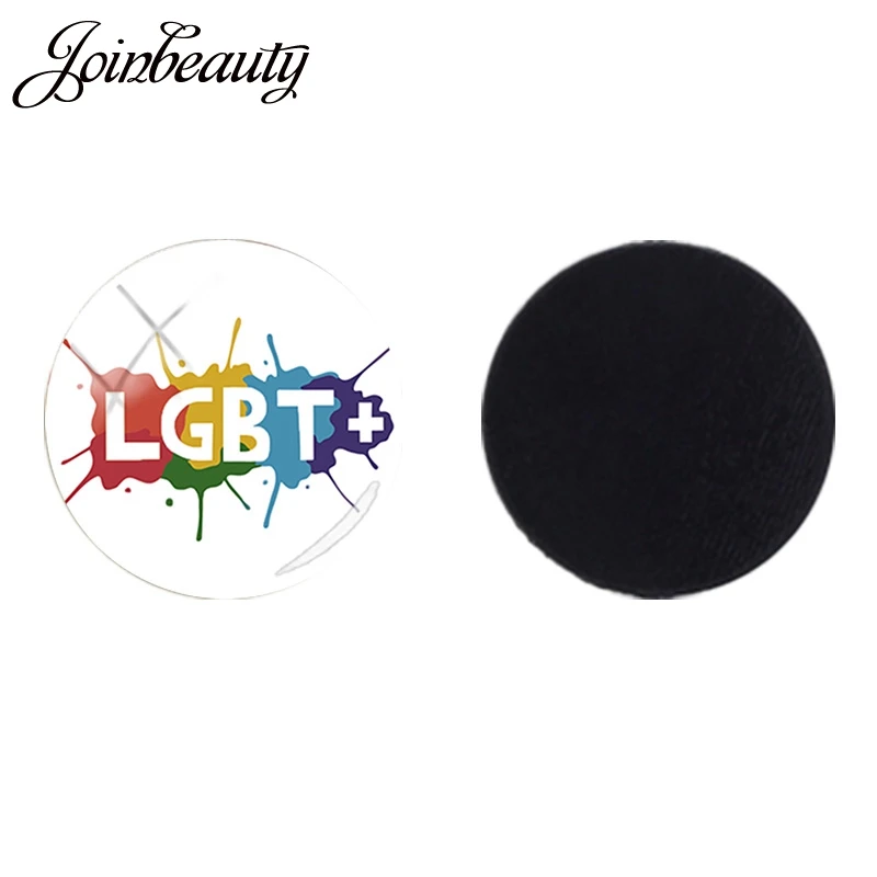 

JOINBEAUTY LGBT Pride Rainbow Picture Fridge Magnet 25MM Refrigerator Magnets Glass Cabochon Fridge Sticker Jewelry Findings