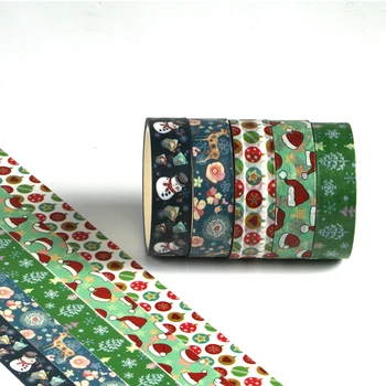 

5 pcs/lot Kawaii Christmas Elk Bullet Journal Washi Tape set Adhesive Tape DIY Scrapbooking Sticker Label Japanese Stationery