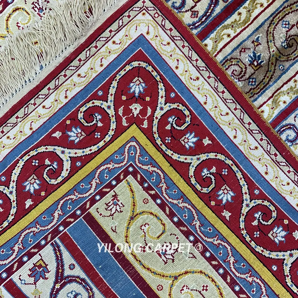 YILONG 3'x5' ручной работы восточные КРАСОЧНЫЕ КОВРЫ изысканный турецкий современные шелковые ковры(HF233B