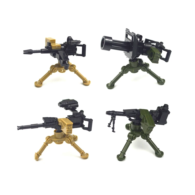 Военные запчасти MOC аксессуары кирпичи оружие спецназа солдаты пистолеты забор
