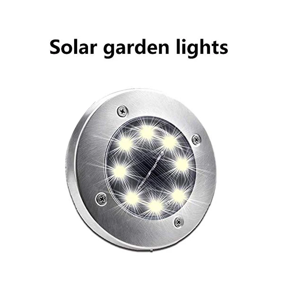 Disk Lights 8 LED Garden Decking Security Street Buried Light Durable IP65 Waterproof Outdoor Home Ground Lamp Path Way Gutter