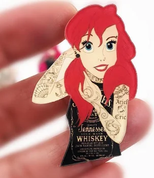 

JOYLIVE 1Pcs Cute Cartoon Cool Girl Princess Alice Icons Backpack Brooch Pins Acrylic Badges