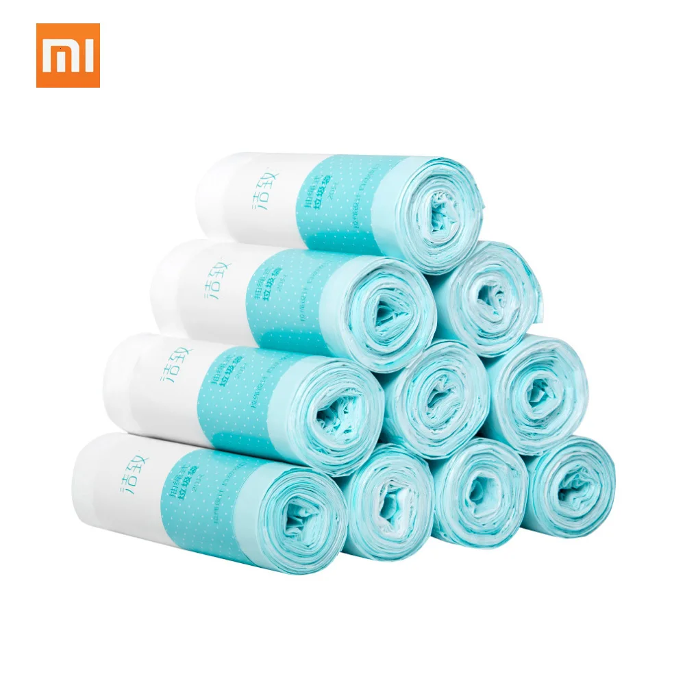 Xiaomi Mijia JieZhi мешок для мусора с кулиской уплотненный материал предотвращает