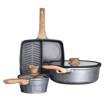 

Sushar Non-Stick Pan Frying Pan Milk Pan Breakfast Pot Kitchenware Set