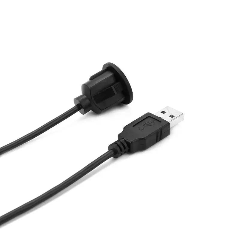 Автомобильная панель USB гнездо «Папа-мама» Удлинительный кабель для ПК ноутбука или USB зарядное устройство Черные Аксессуары