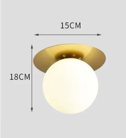 gold ceiling lights Modern Glass Ball Ceiling Light Fixture Bedroom Room Small Lamp Hallway Stairs Aisel Home Lighting Lamparas De Techo Colgantes gold ceiling lights Ceiling Lights