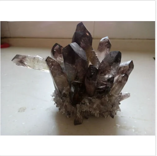 690g Natural Smokey Quartz Crystal Cluster Specimen | Дом и сад