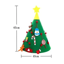 DIY рождественская елка войлочная ткань ковер-головоломка орнамент Рождество ручной работы Детский подарок для нового года украшение дома