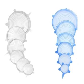 

Silicone Stretch Lids,Silicone Lids Food Covers,Flexible Reusable Durable and Expandable to Fit,Keep Food Fresh18 Pack