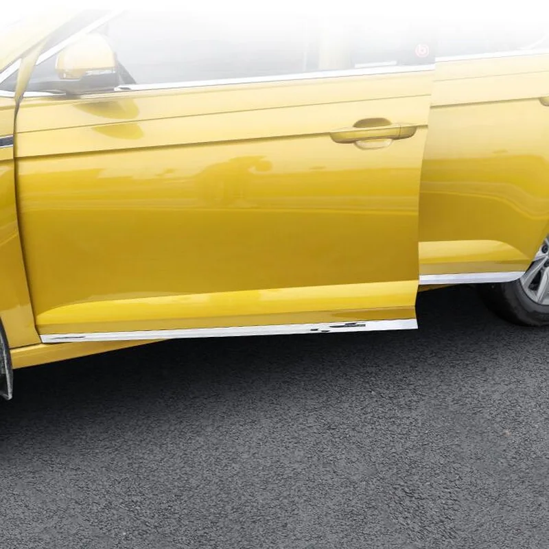 Tonlinker наружные наклейки на края двери автомобиля для Volkswagen POLO-20 автомобильный Стайлинг 4 шт. наклейки на крышки из нержавеющей стали