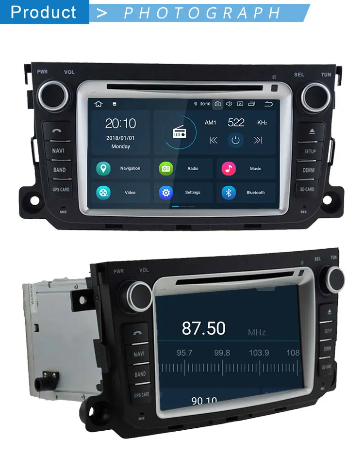 TOPBSNA Android 9,0 автомобильный dvd-плеер для Mercedes Benz Smart 2012 2013 wifi Мультимедиа gps Navi 2 Din автомагнитола RDS