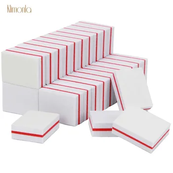 

200pcs/lot Mini Sponge Sanding Buffing File 100/180 Grits White Nail Buffing Polish Block Pedicure Manicure Salon Art Tools
