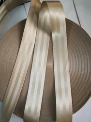 Colorful 30-Meter Universal Car Seat Belt Webbing for Personalized Modification (Beige 30 meters)