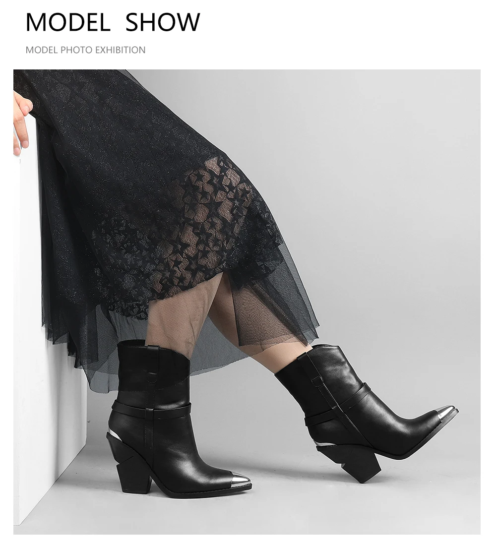 BESCONE/женские сапоги до середины икры из микрофибры классическая черная обувь ручной работы с острым носком на квадратном каблуке новые женские сапоги на шнуровке H8