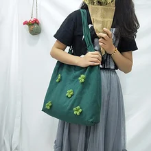 Женская маленькая сумка-тоут с цветочным принтом для путешествий на открытом воздухе, Холщовая Сумка На Одно Плечо C55