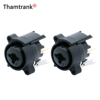 

10pcs 7PIN Straight XLR Connector Dual Functions 3pole XLR Female Jack Socket Panel Mount+Audio Jack 6.35mm Female Powercon Jack