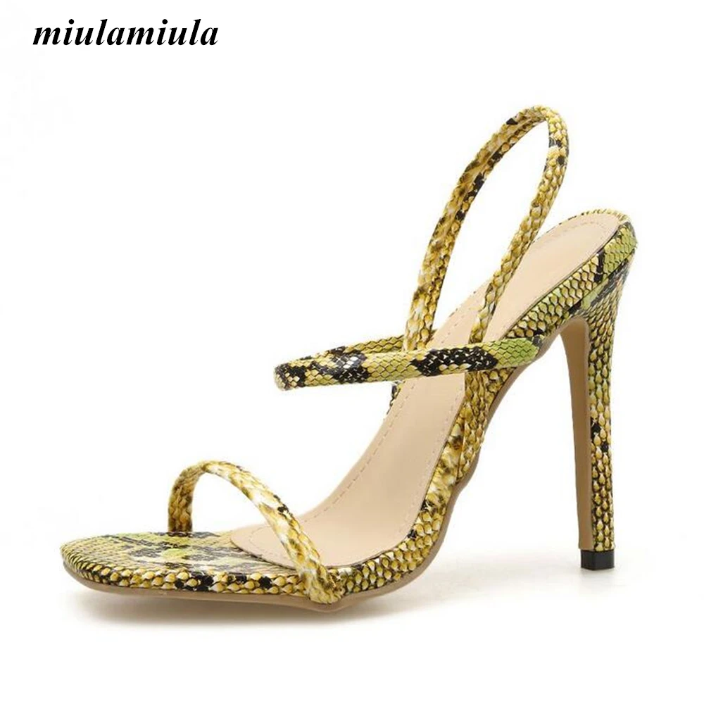 

Miulamiula Fashion New Women Sandals Roman Style High Heels Sexy Snake Pattern Fashion Banquet Shoes Cute Sweetheart Woman Shoes