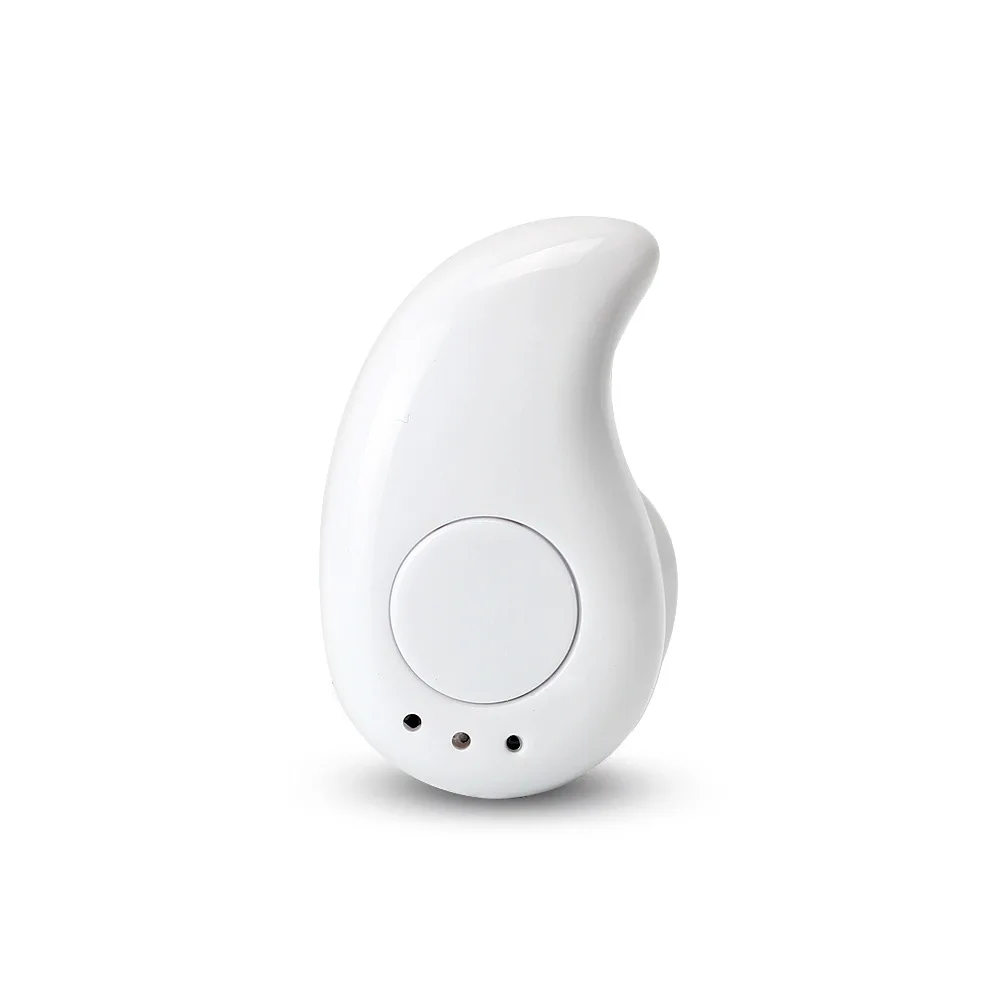 Мини Bluetooth наушники в ухо Спортивные Беспроводные наушники невидимая гарнитура с микрофоном для samsung huawei Xiaomi всех телефонов - Цвет: white