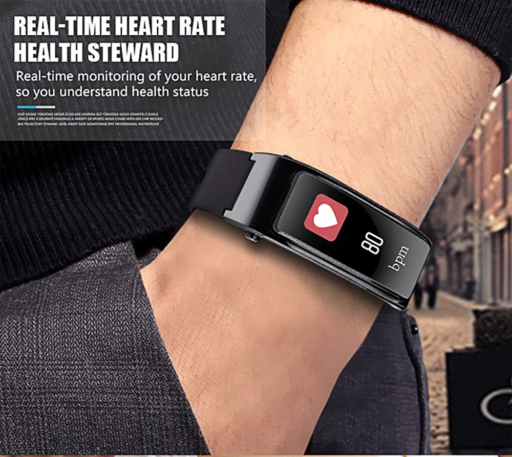 Y3 Plus Band Smart Watch Wireless Bluetooth Earphone Health Tracker Pedometer Fitness Bracelet Wristband Headset For Android iOS