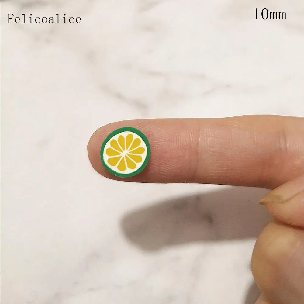 1 кг 10 мм Fimo Ломтики горка талисманы для поставки слаймов комплект пушистый слизи фрукты полимерные прозрачные клейкие аксессуары шпатлевка глина дизайн ногтей - Цвет: 1kg