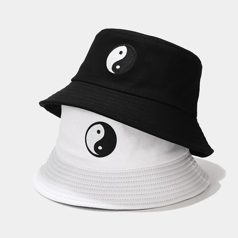 

New Creative Tai Chi Gossip Fisherman Hat Women's Panama Cap Street Trend Hip-hop Bucket Hat Summer Outdoor Sun Protection Hat