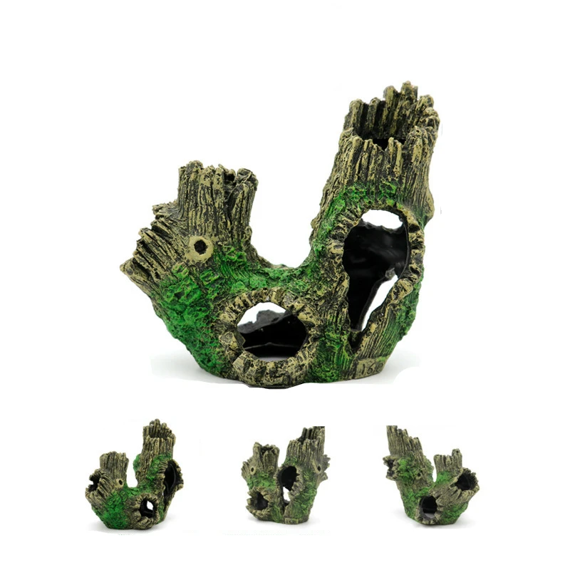 Aquarium Decoration Accessories Tree Hole Driftwood Hiding Cave Shrimp
