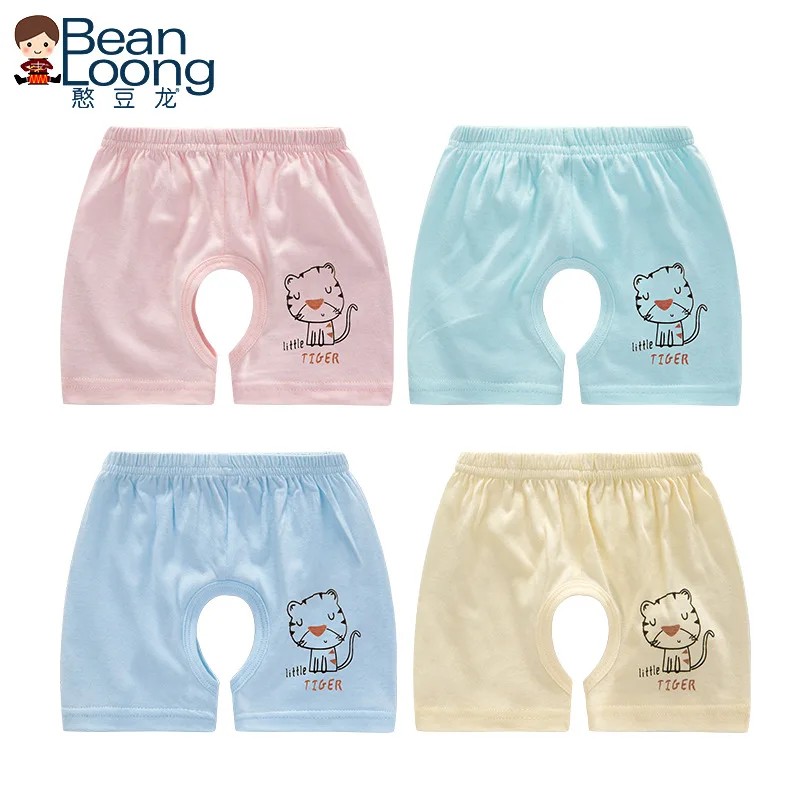 

Handoulong Pure Cotton Newborns Boys And Girls Baby Open File Pants Short Trunks Infants Boxer Knicker Head Summer Thin
