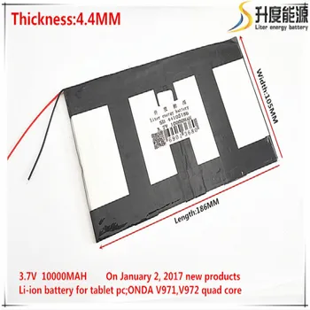 

3.7V,10000mAH,[44105186] LIIB (polymer lithium ion battery / ) Li-ion battery for tablet pc; V971,V972 quad core