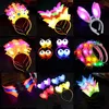 1pcs Flashing Glow Flower Headband Women Crown Wreath Light  Hairband Rave LED Party Supply Wedding Christmas Hair Wear Navidad ► Photo 1/6