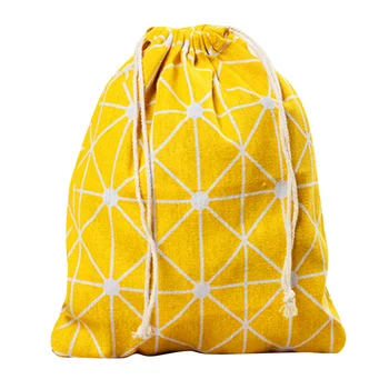

Durable Portable Drawstring Cotton Linen Handbag Multipurpose Dust-proof Storage Bags Portable Travel Cloth Bag-B5