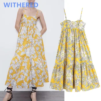 

Withered england vintage floral printing strapless beach sexy party dress women vestidos de fiesta de noche vestidos midi dress