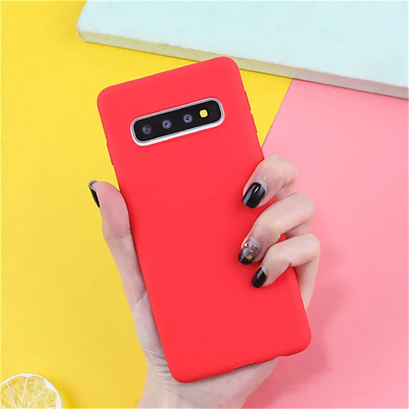 Карамельный цвет мягкий силиконовый матовый чехол для samsung Galaxy A70 A60 A50 A40 A9 A7 S8 S9 S10 плюс S10e S6 S7 Edge Note 8 9 Coque