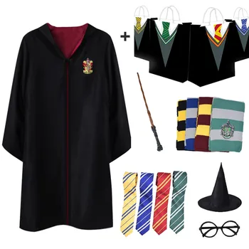 

Gift Bag Magic Robe Cape Suit Potter Cosplay Costumes Outfits Hogwarts Uniform Cloak Gryffindor Slytherin Ravenclaw Halloween
