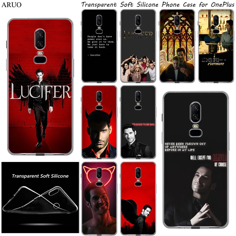 Phone case for OnePlus 8 7 6 5 3 T 5T 7T Pro Lucifer TV Show Soft Silicone cases for OPPO A9 A5 2020 A5s A7 A1K Realme 5 5s c2