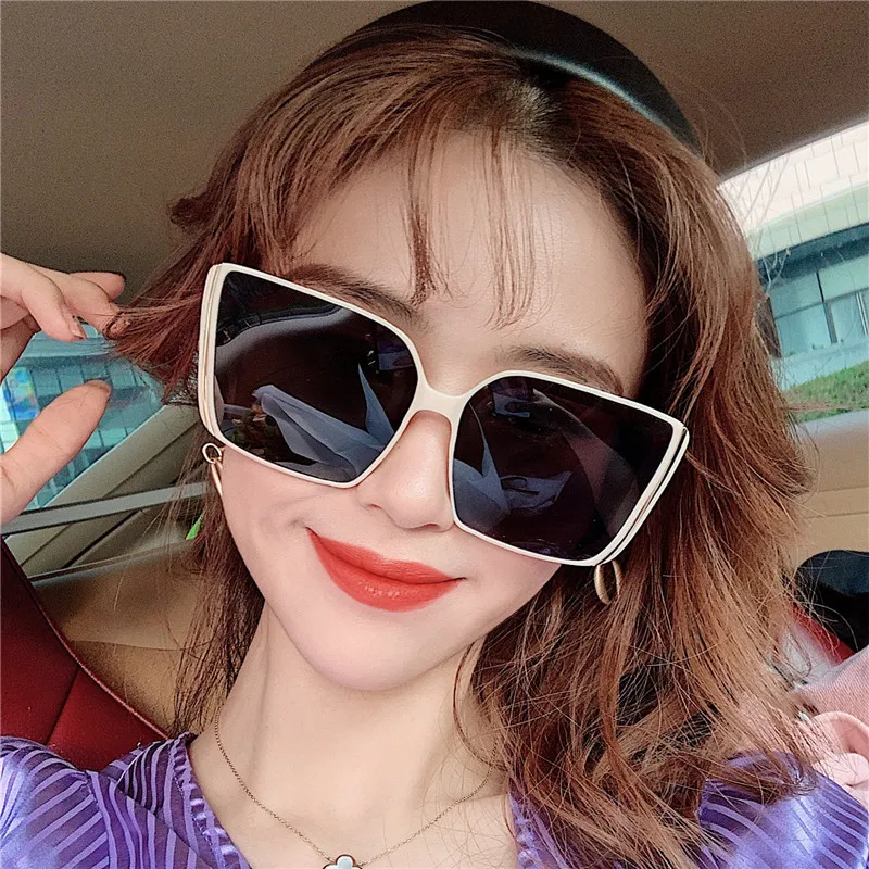 

2020 Fashion Plastic Oversize Sunglasses Women Brand Designer Square Men Vintage Retro Gradient Sun Glasses UV400 Gafas De Sol